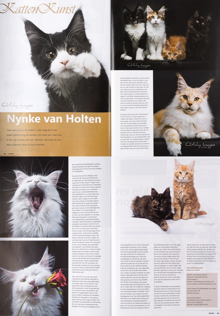 dierenfotograaf Rotterdam, M&MC, me & my cat, publicatie